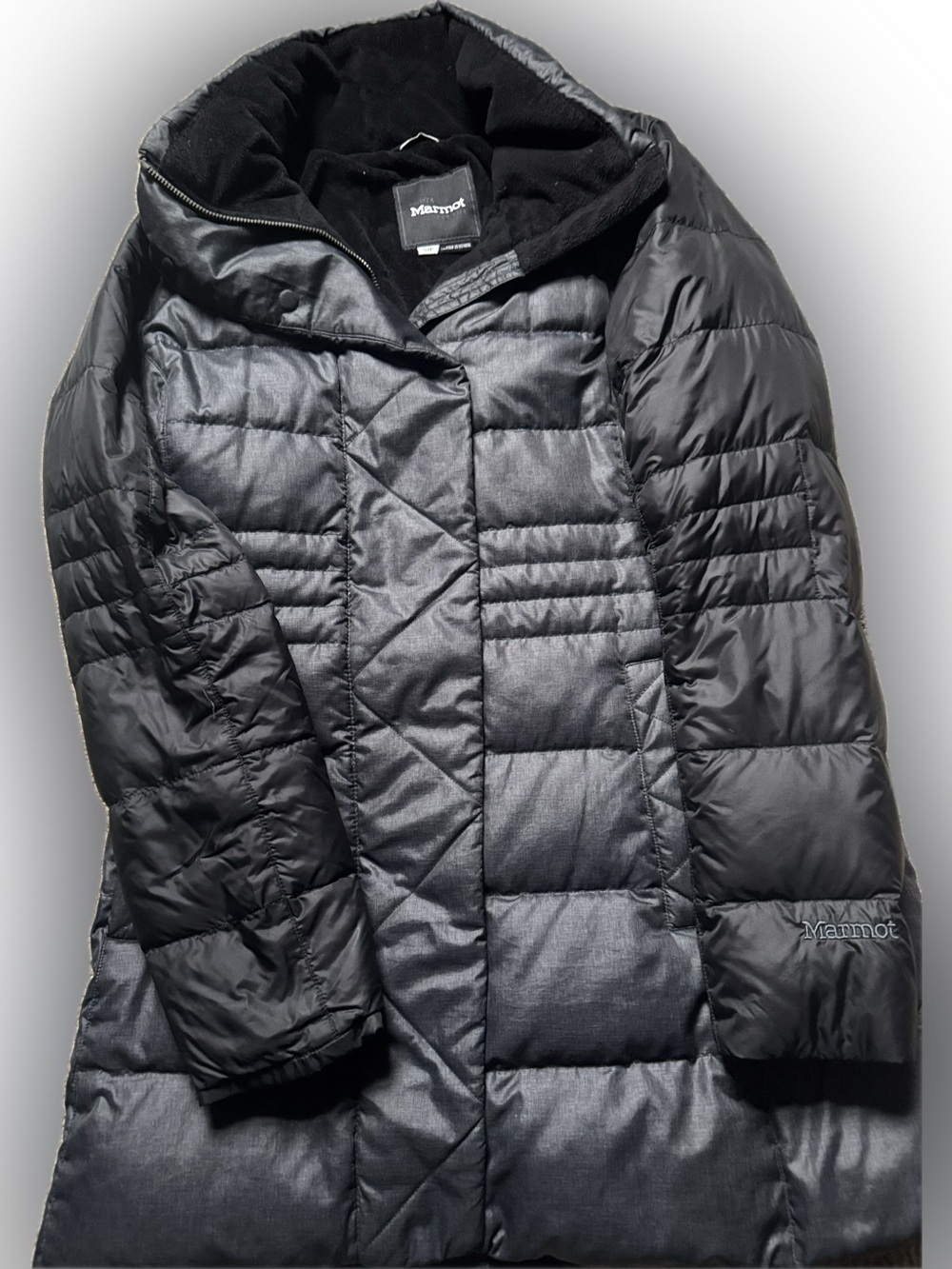 Marmot Viansa 700-Fill Down Puffer Parka Jacket Black